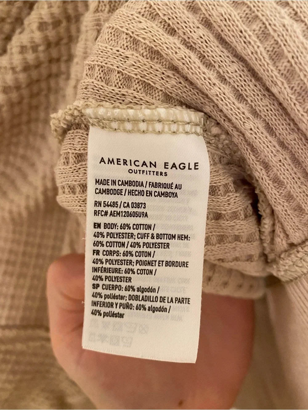 American Eagle Waffle Sweater